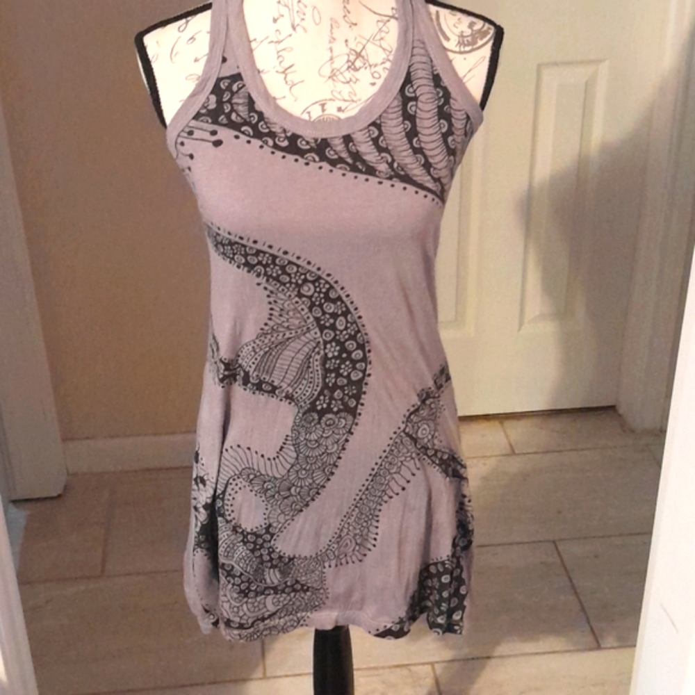Lady Sure Brand Racerback Tunic Tank Top